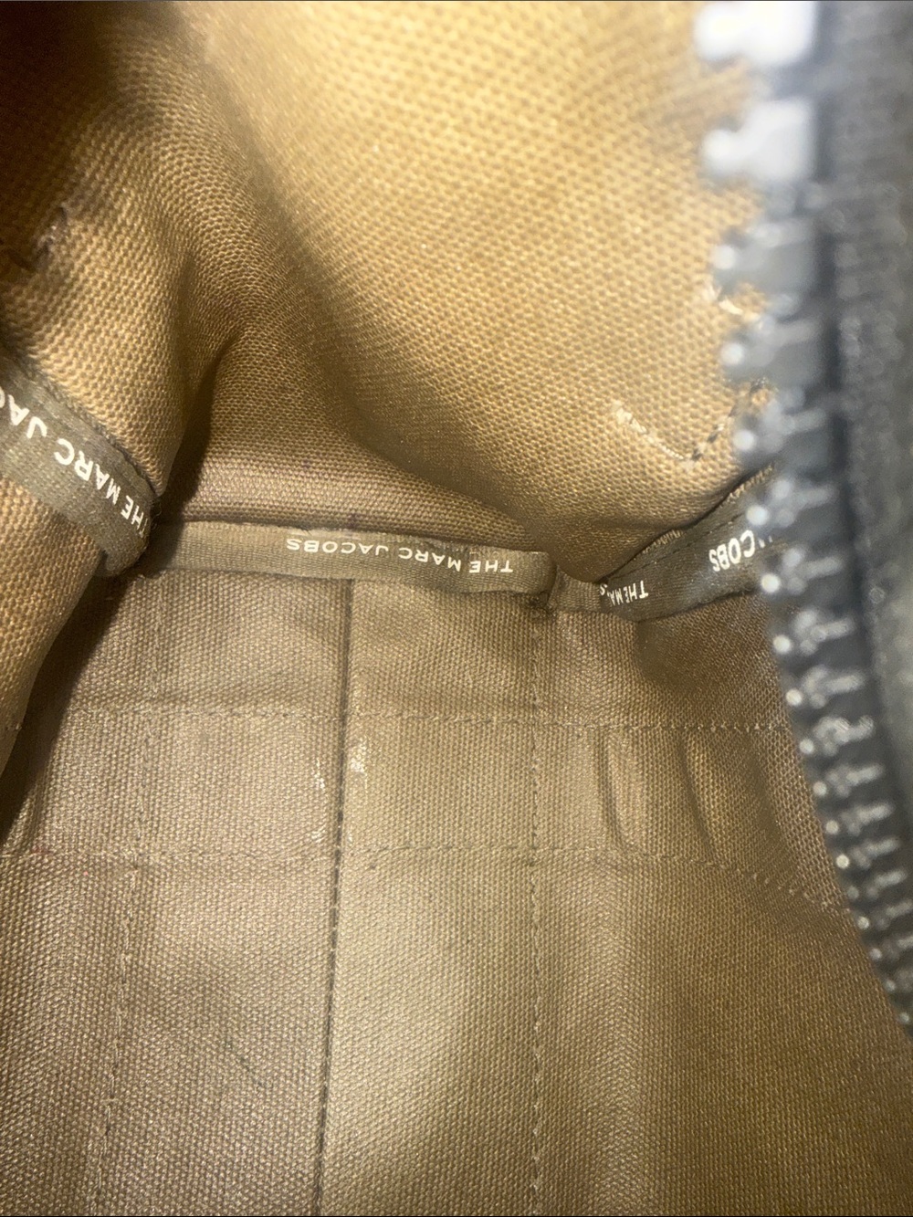 Marc Jacobs Olive Green Mini Tote Bag with Logo Print - Picture 7 of 7